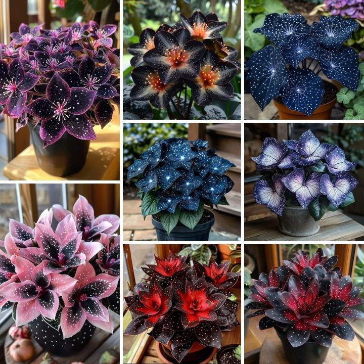 🌿Rare Mid-Night Hosta Flowers seeds (pack of 7 colours)